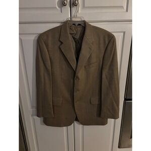 Polo University Ralph Lauren 44R Tan Herringbone Lambswool Blazer Sport coat